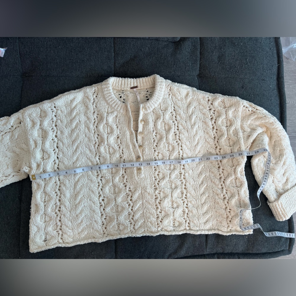 🐈⛅️Authentic Free People Polly Cable-Knit Sweater🧸 - Picture 15 of 17